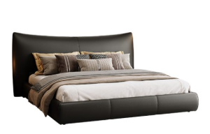 c9148 chanel floor length bed with edged design