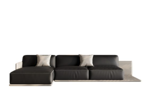 sf0187 tofu block border sofa [genuine leather contact surface]